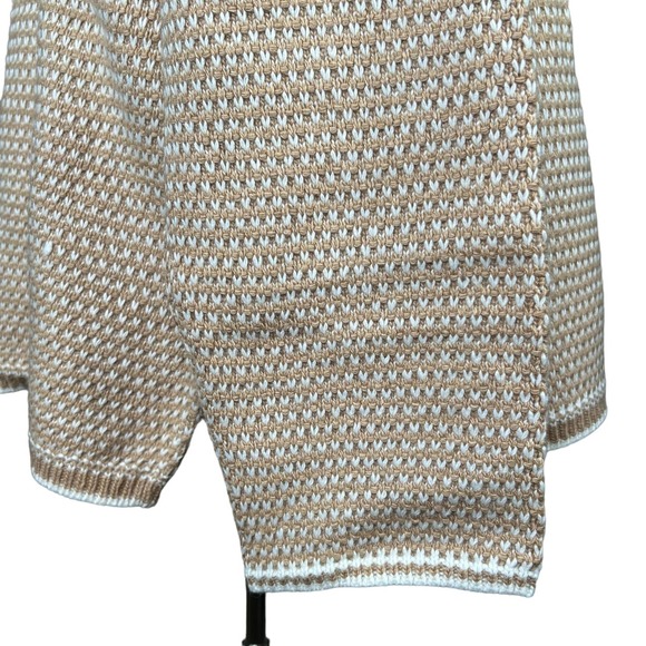J. Crew Women’s Camel & Ivory Merino Wool Blend Sweater XXL NWT - Picture 4 of 12